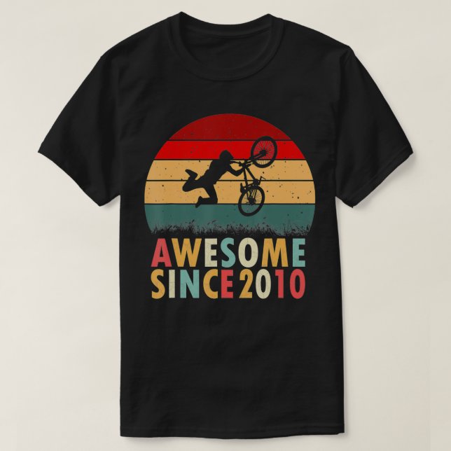 12:e födelsedag Biking Älskare BMX 12 år gammal vi T Shirt (Design framsida)