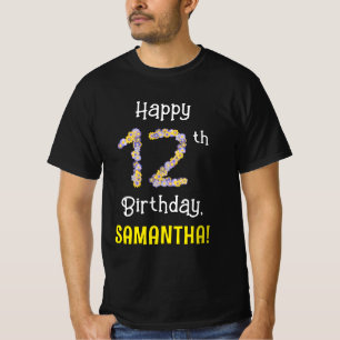 12:e födelsedag: Blommigt Flowers Number "12" + Na T Shirt