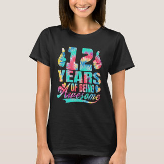 12:e födelsedag eller årsdag 12 år av fågelinfluen t shirt