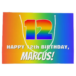 12:e födelsedag: färgfull, Roligt Rainbow Mönster