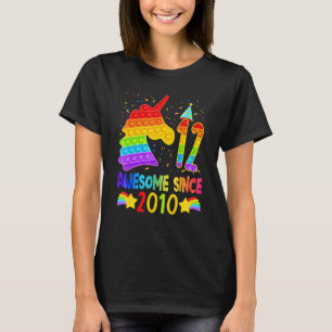 12:e födelsedag flickor poppar 12 år gammal fågel  t shirt