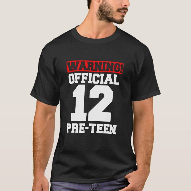 12:e födelsedag före Tonåring 12 år gammal T Shirt (Framsida)