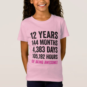 12:e födelsedag // Funny Flickas födelsedag T Shirt
