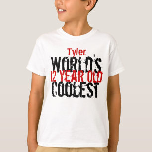 12:e födelsedag Gift World's Coolest 12 Year Old Tee Shirt