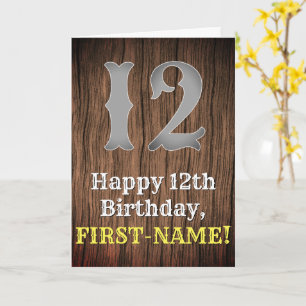 12:e födelsedag: Land Western Inspired Titta, Namn Kort