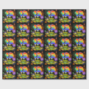 12:e födelsedag: Roligt Fireworks, Regnbåge look # Presentpapper