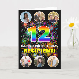 12:e födelsedag: Roligtens regnbågsnr, eget namn o Kort