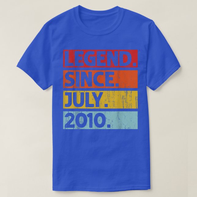 12:e födelsedag sedan juli 2010 12 år t shirt (Design framsida)