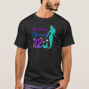 12:e födelsedag Sjöjungfru 12 år gammal magisk bd T Shirt