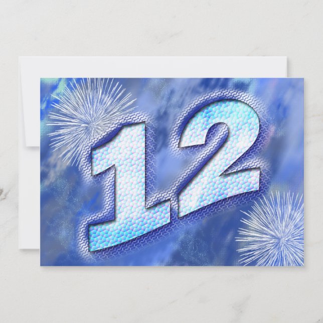 12:e Födelsedagsfest inbjudan (Framsida)