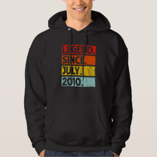 12:e födelsedagsförklaring sedan juli 2010 12 år hoodie
