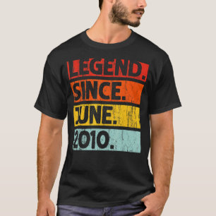 12:e födelsedagsförklaring sedan juni 2010 12 år t shirt