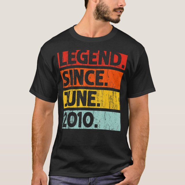 12:e födelsedagsförklaring sedan juni 2010 12 år t shirt (Framsida)