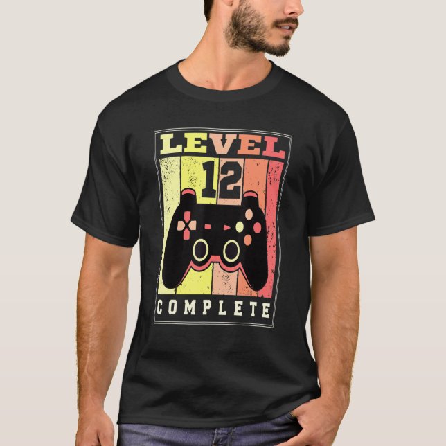 12:e-födelsedagsnivå 12 Fullständig Officiell tonå T Shirt (Framsida)