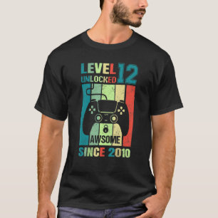12:e födelsedagsspelsnivå 12 Olåst Fantastisk-stif T Shirt