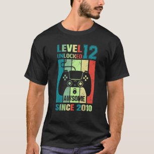 12:e födelsedagsspelsnivå 12 Olåst Fantastisk-stif T Shirt