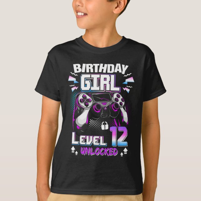 12:e födelsetal 12 olåsta 12 år gamla t shirt (Framsida)