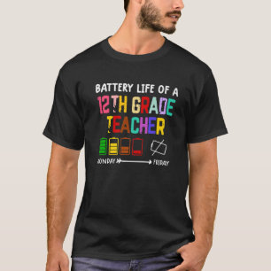 12:e Klass Lärare Kvinnostik 12:e Klass T Shirt