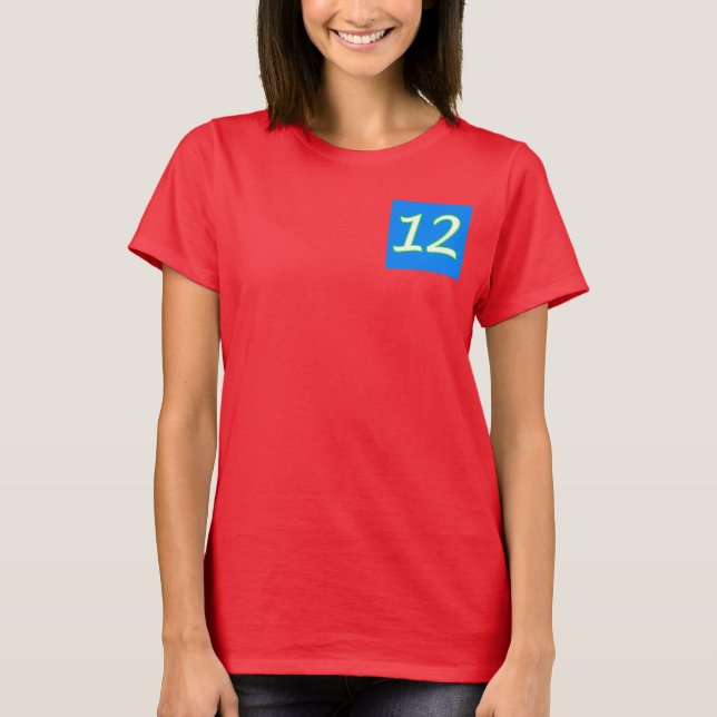 12:e Man Warm Ull Jacka Tee Shirt (Framsida)