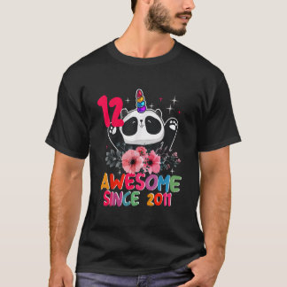 12:e pandacorn 12 Panda Enhjörning T Shirt