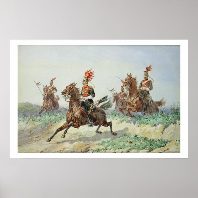 12:e Royal Lancers (med överdrag av penna förhöjd  Poster (Framsidan)