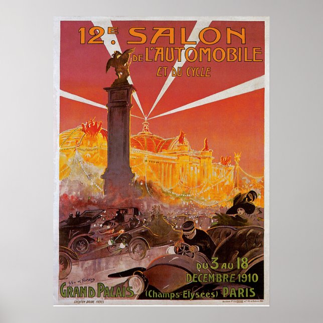 12:e Salon de l'Automobile Poster (Framsidan)