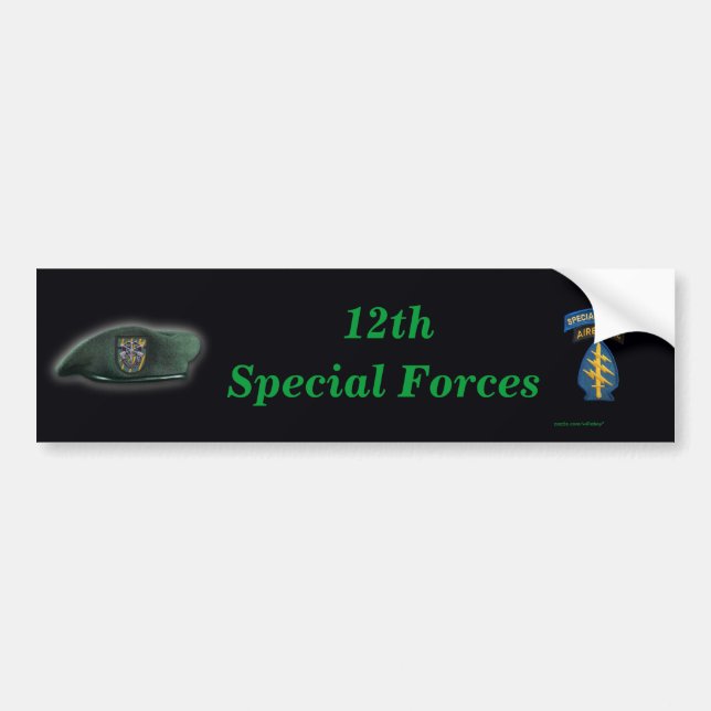 12:e speciellare krafter flash iraq Bumper Sticker Bildekal (Framsidan)