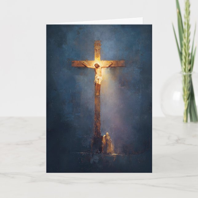 12:e stationen - Jesus dör på korset Kort (Framsida)
