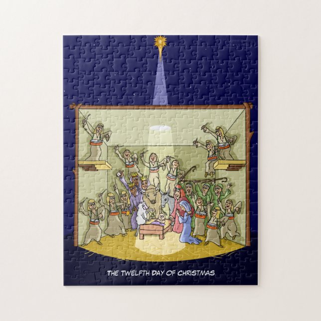 12:edag av pussel för jul (12 handelsresandear) (Vertikal)