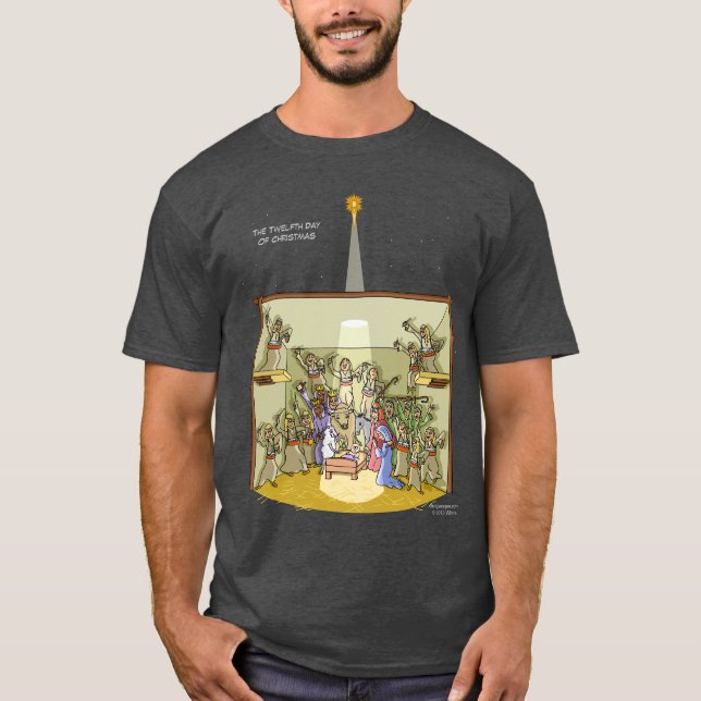 12:edag av skjortan för jul (12 handelsresandear) tee (Framsida)
