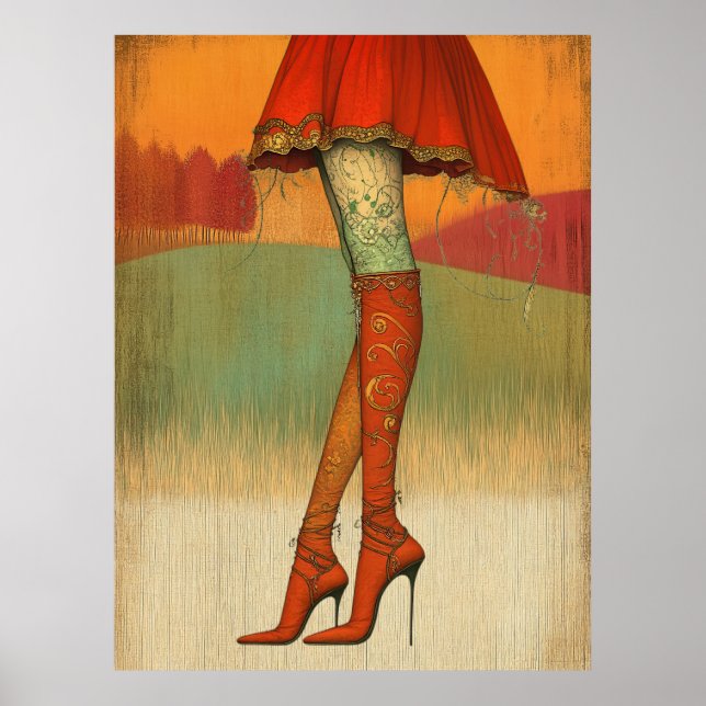 *~* 12 FD2 Fall Whimsical Girl Autumn Retro Ben Poster (Framsidan)
