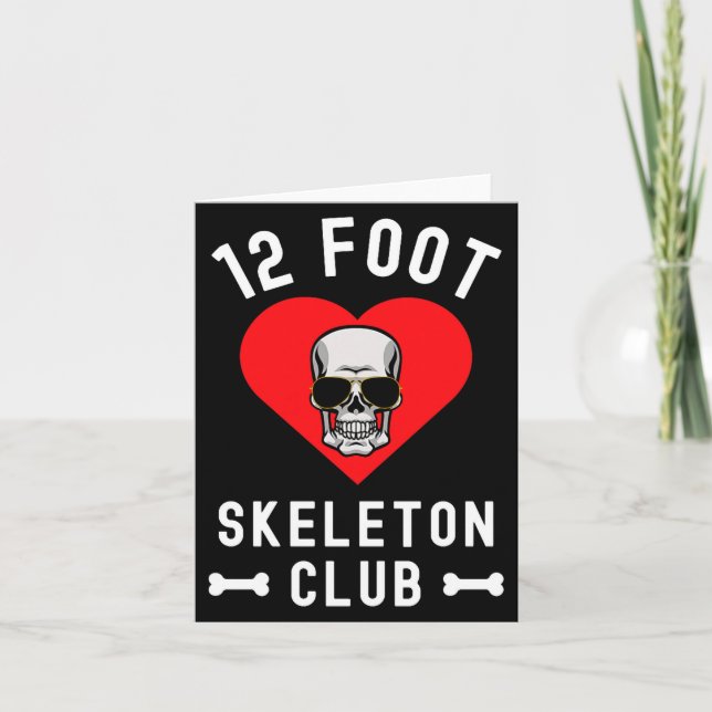 12 Foot Skeleton Club Giant Skelly Gles Valentine' Kort (Framsida)