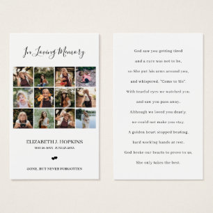 12 Fotkollage - vanliga anteckningsbokskort Visitkort