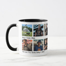 12 Foto Collage 'Himlens Finaste Pilot' Modern Mugg