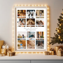 12 Foto Collage Kalender Högtid Jul