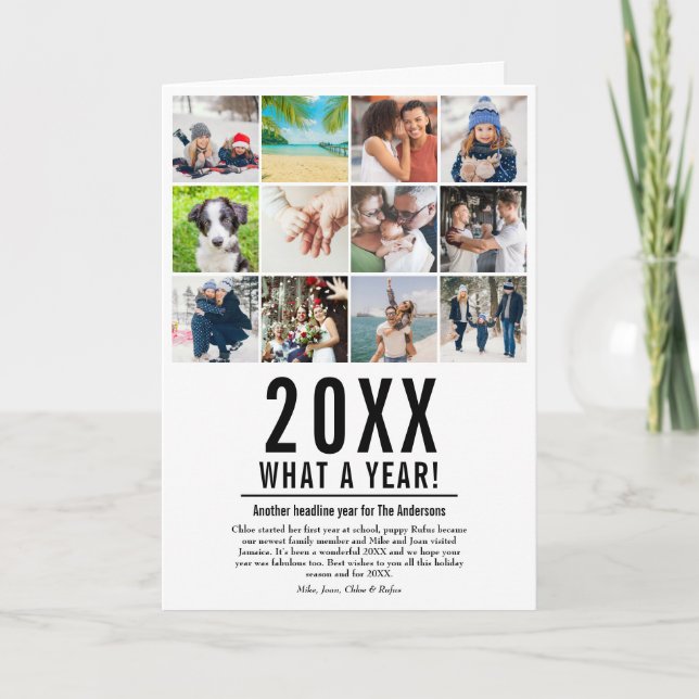 12 Foto Familjny Przegląd Roku Co Za Rok Helgkort (Framsida)