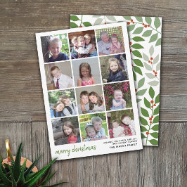 12 Foto God jul med sage botaniskt bak Julkort