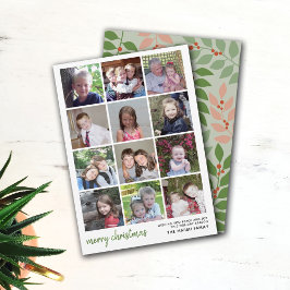 12 Foto God jul med sage botaniskt bak Julkort