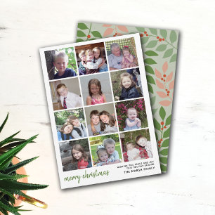 12 Foto God jul med sage botaniskt bak Julkort