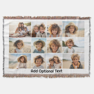 12 Foto Grid Collage - Vit - Modern Svart Filt