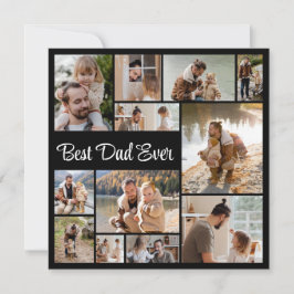 12 Fotocollage Glad fars dag Bästa pappa någonsin Julkort