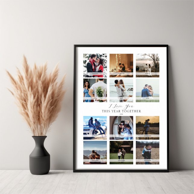 12 Fotokollage Calendar Valentine Day Poster (Skapare uppladdad)