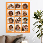 12 Fotokollage med Orangens bakgrund Poster<br><div class="desc">Lägg till ditt favoritprogram bilder i den här roligten-mallen. Du kan använda Instagram-foton eller eventuella foton för det här rutnätet.</div>