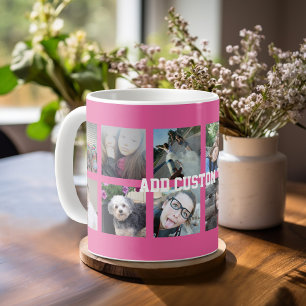 12 Fotokollage med Rosans bakgrund Kaffemugg