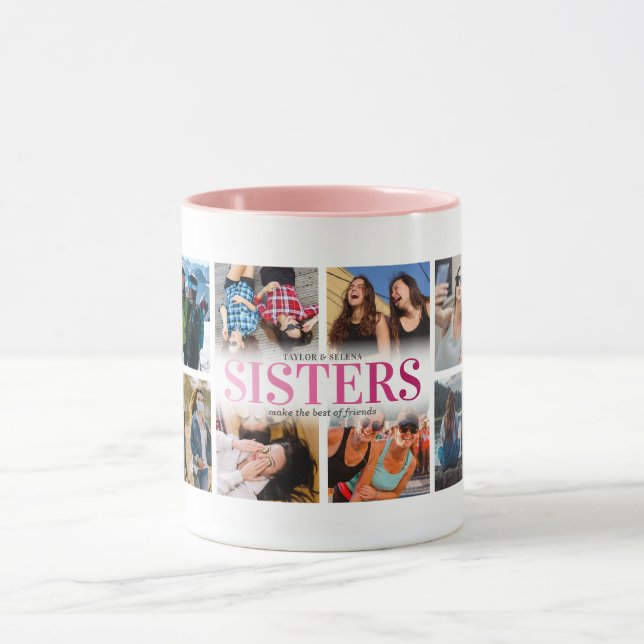12 Fotokollage Rosa Sisters Mugg (Center)