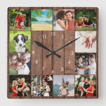 12 Fotokollage Rustic Wood i familjen