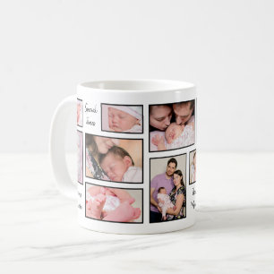 12 Fotokollage Skapar minnesinspirerande citatteck Kaffemugg