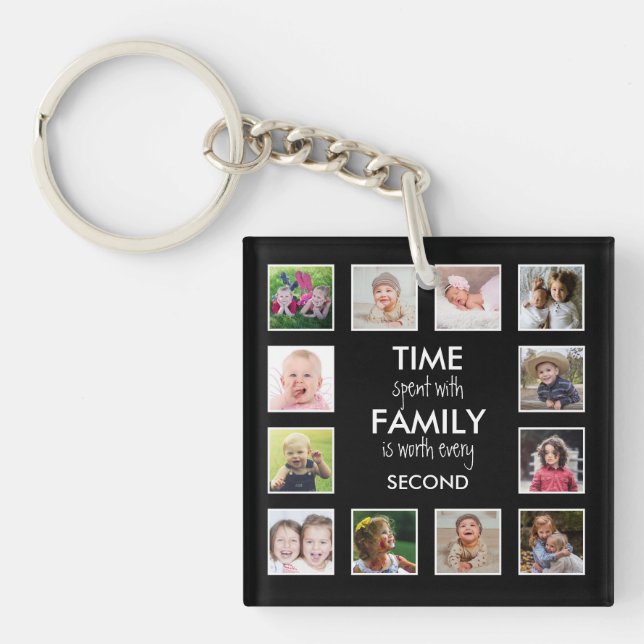 12 Fotokollage-tid med svart familjefaktura (Framsidan)