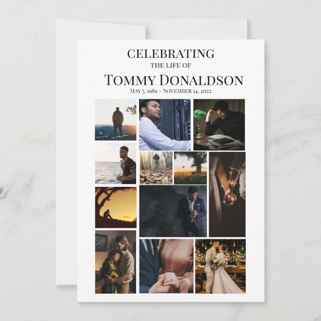 12 Fyllnadsprogram för fotokollage Inbjudningar (Framsida)