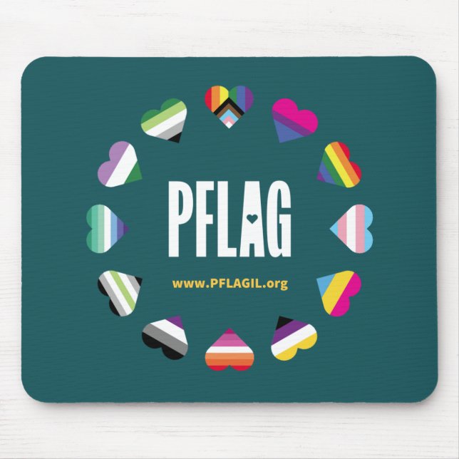12 Hearts Circle PFLAG Mousepad Musmatta (Framsidan)